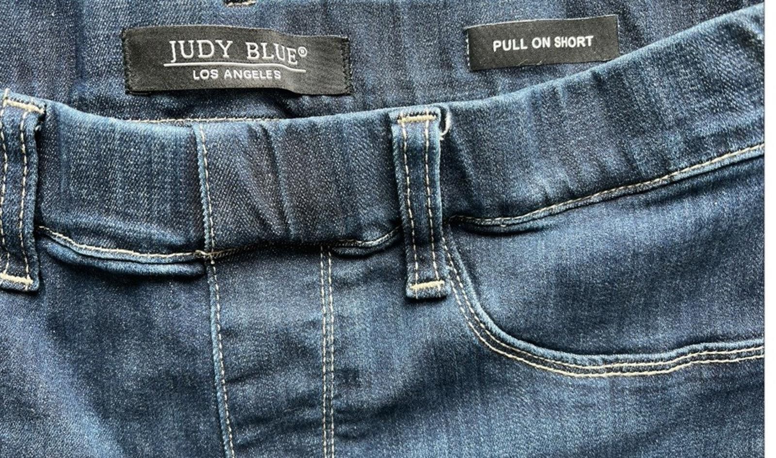 Designer Judy Blue Shorts Sz Large Pull On Stretch High Rise Cuffed Size 36" / US 14 / IT 50 - 3 Thumbnail