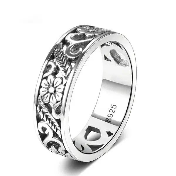 Jewelry × Vintage Silver 925 Rustic Ring Size ONE SIZE - 1 Thumbnail