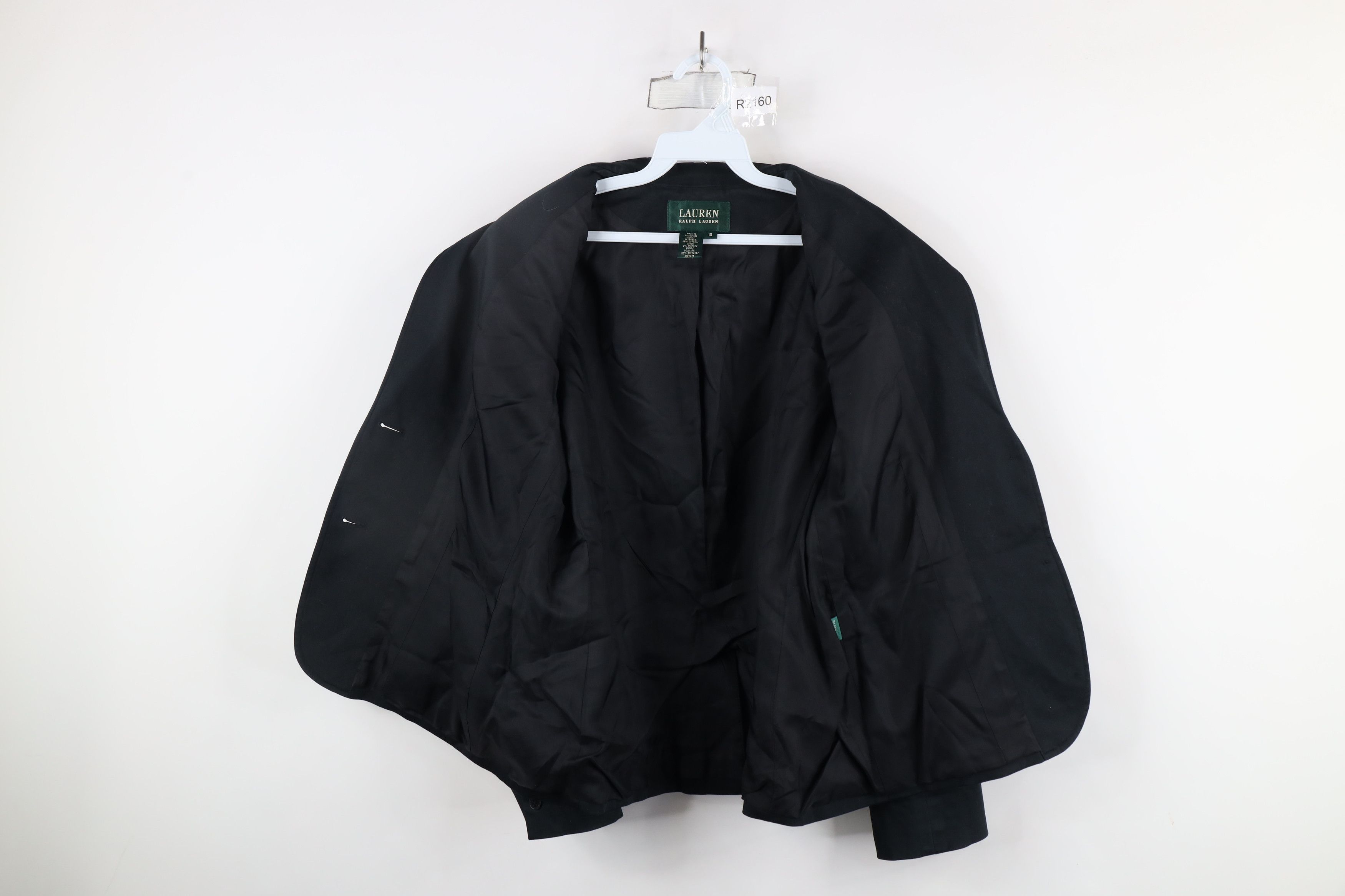 Ralph Lauren × Vintage Vintage Ralph Lauren 2 Button Blazer Suit Coat Jacket Black Size L / US 10 / IT 46 - 9 Thumbnail