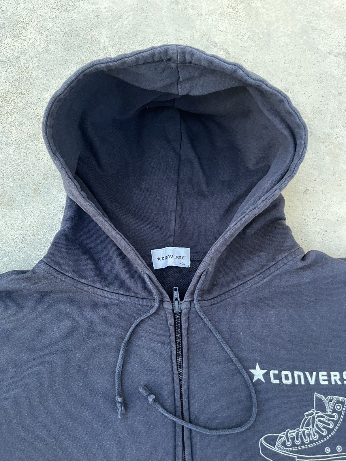 Converse × Vintage Vintage Converse Zip Up Hoodie Size US XXL / EU 58 / 5 - 9 Thumbnail