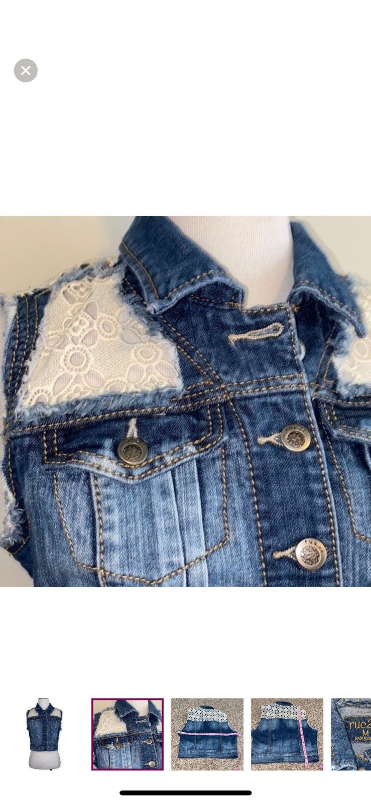 rue21 Rue21 medium denim vest Size M / US 6-8 / IT 42-44 - 4 Thumbnail