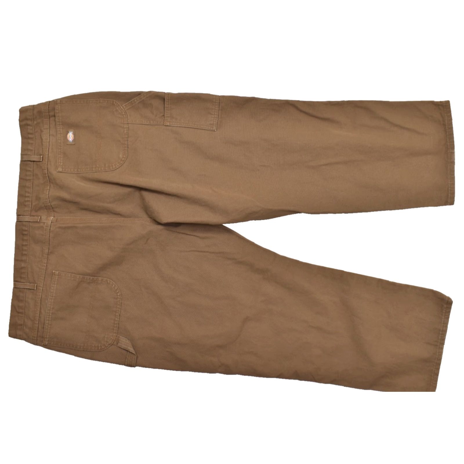 Dickies Dickies Men's Brown Duck Canvas Carpenter Pants Size 48x30 Regular Loose Fit Workwear Straight Leg Mens Brown 48x30 Size US 32 / EU 48 - 2 Thumbnail