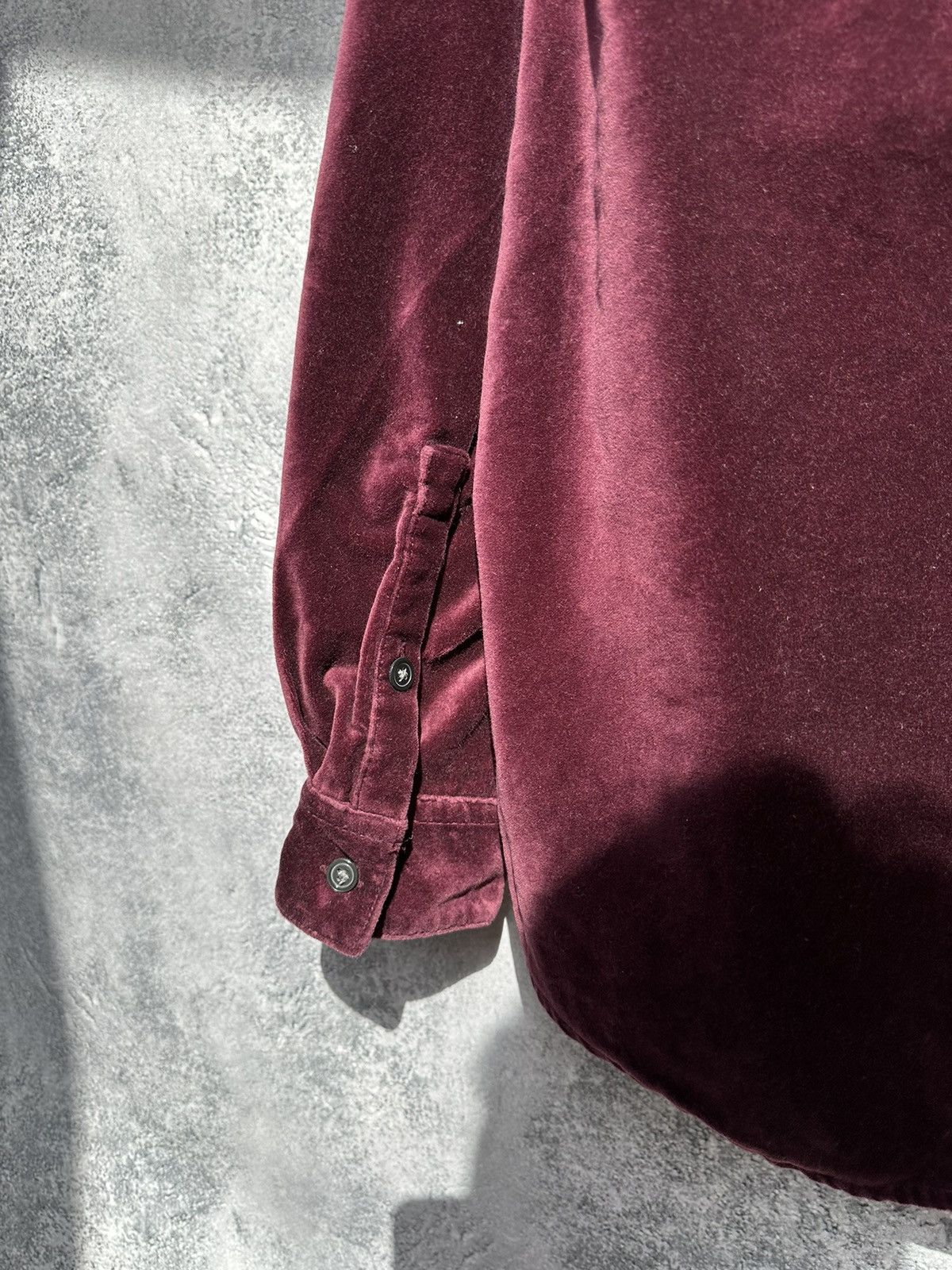 H&M H&M Velour Button Up Shirt Long Sleeve Old Money Burgundy Size US S / EU 44-46 / 1 - 10 Thumbnail