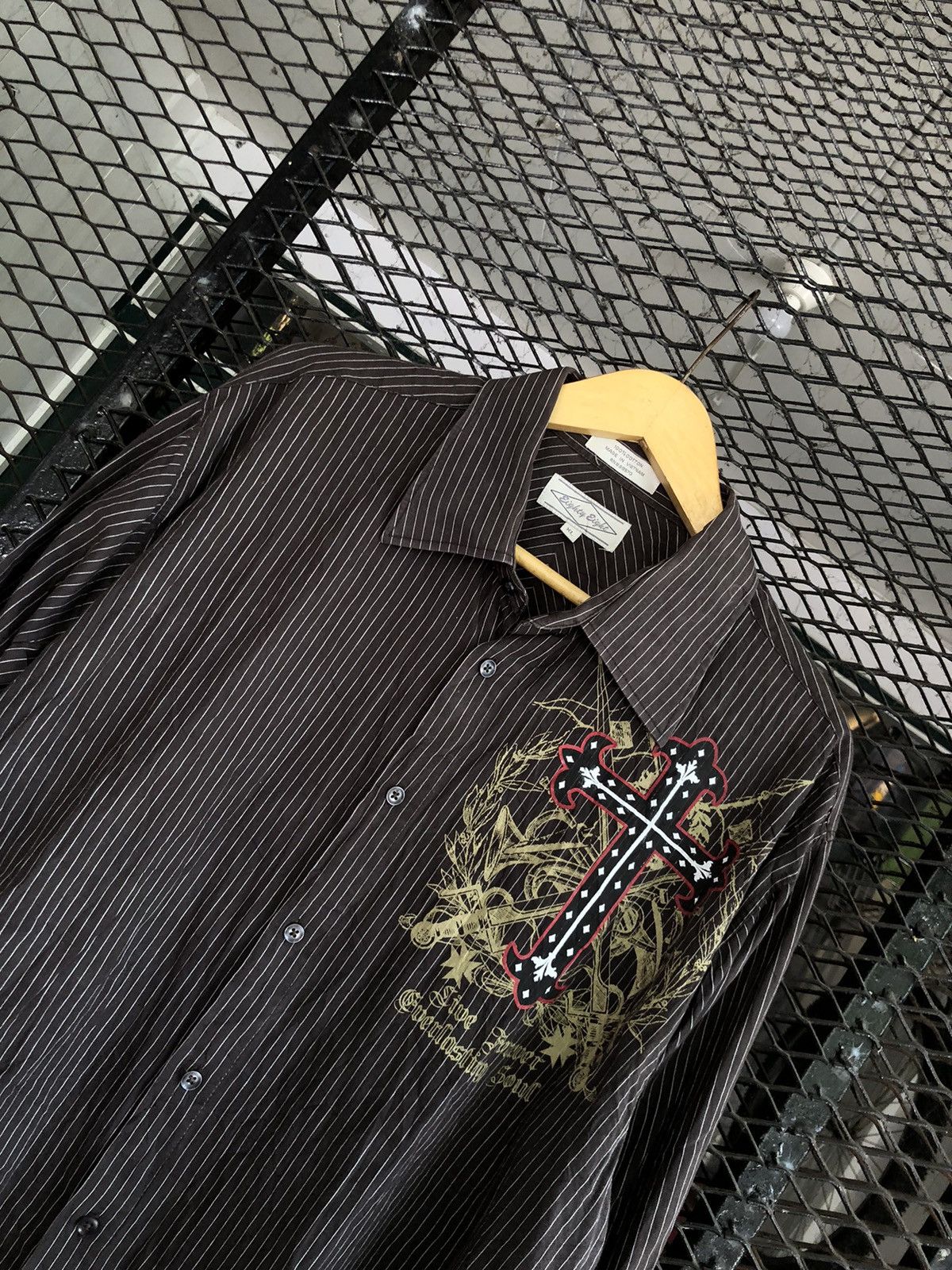 Japanese Brand EIGHTY EIGHT LONG SLEEVE BUTTON SHIRT CHROMEHEARTSTYLE Size US XL / EU 56 / 4 - 2 Thumbnail