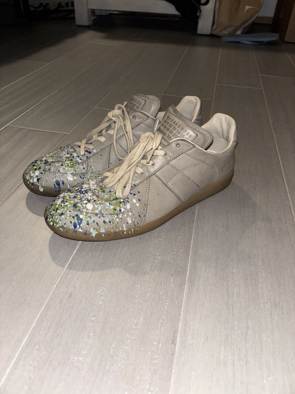 Maison Margiela Maison margiela dark grey paint splatter Size US 9 / EU 42 - 1 Thumbnail