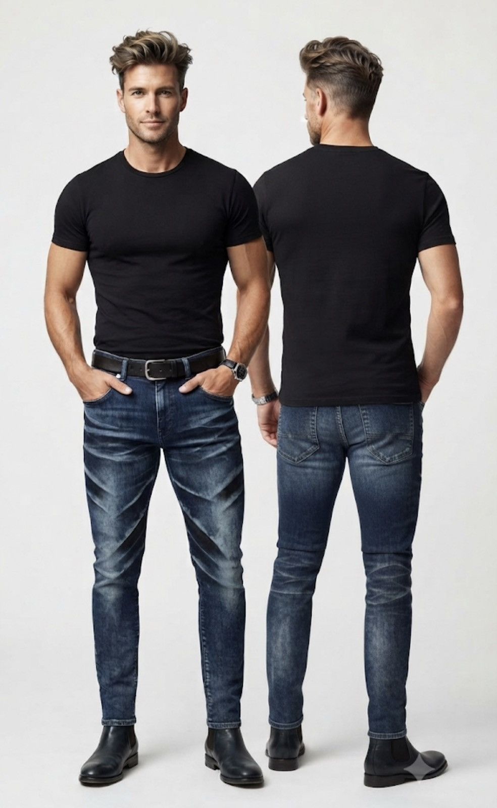 Le Grande Bleu (L.G.B.) Japanese Brand Semantic Design Punk Rockers Skinny Jeans Size US 30 / EU 46 - 1 Thumbnail
