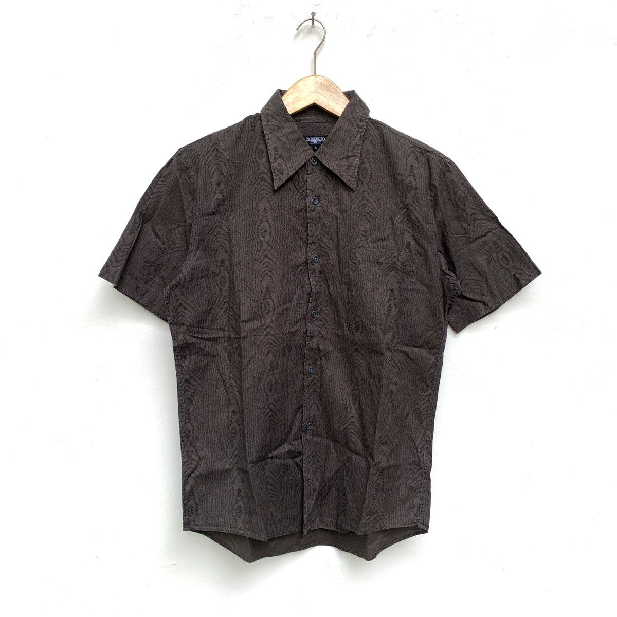 image of If Six Was Nine x Tornado Mart Scribble Art Button Shirt in Brown, Men's (Size Large)