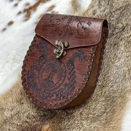 Japanese Brand × Leather Medieval Viking Money Pouch Bag Size ONE SIZE - 1 Thumbnail