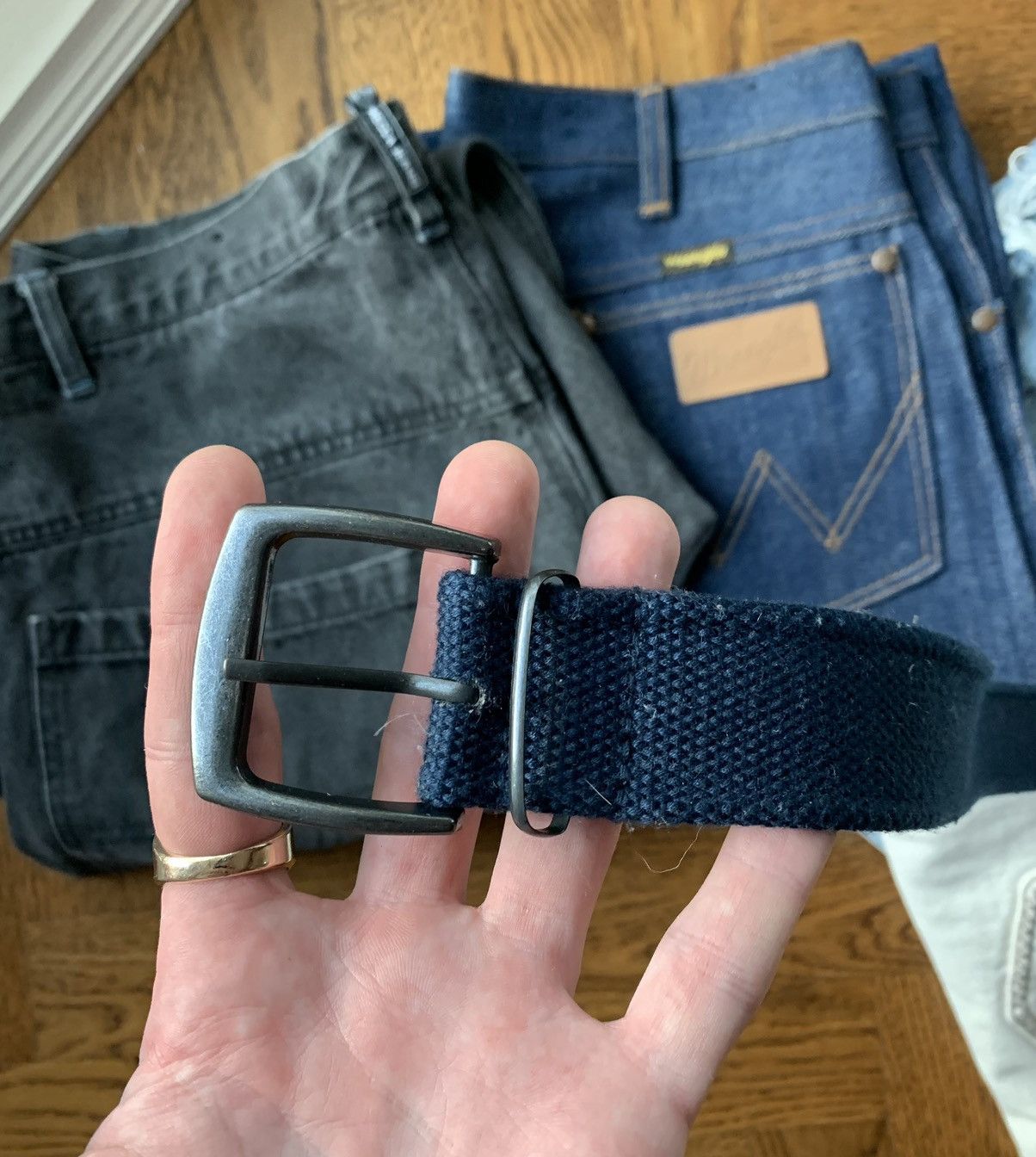 Japanese Brand × Vintage Y2K Fabric Belt 2000s Vintage Grommet Acoustic Guitar Vibe Size ONE SIZE - 3 Thumbnail
