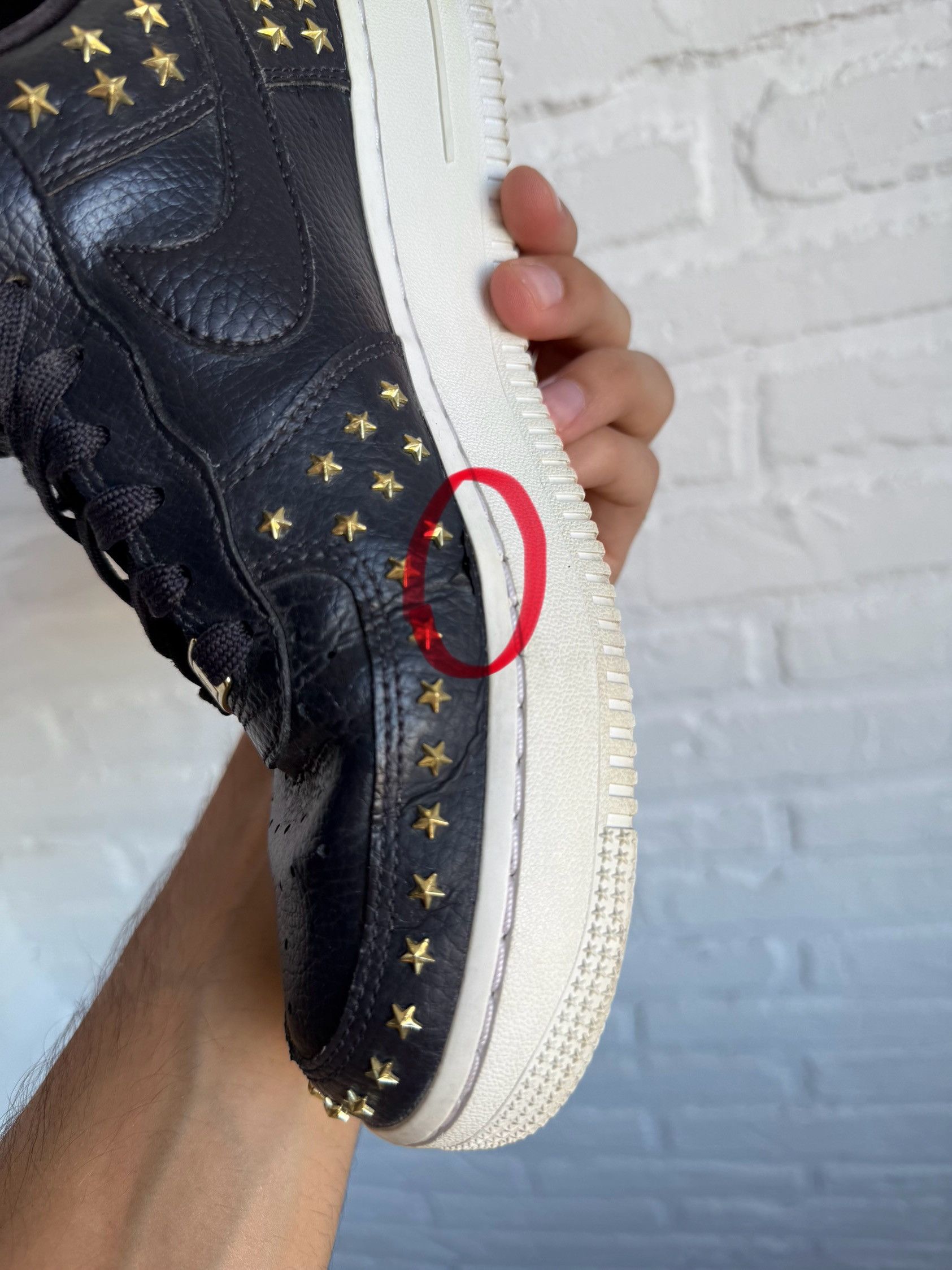 Nike NIKE Air Force 1 Low Star Studded Black sneakers Size US 8.5 / EU 41-42 - 7 Thumbnail