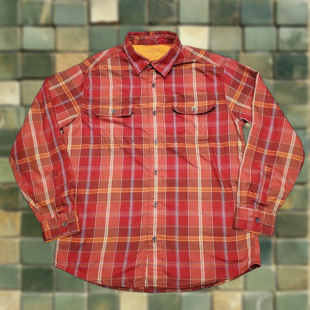 Orvis Orvis Shirt Mens Large Red Plaid Classic Collection Performance Outdoor Fishing Size US L / EU 52-54 / 3 - 1 Thumbnail