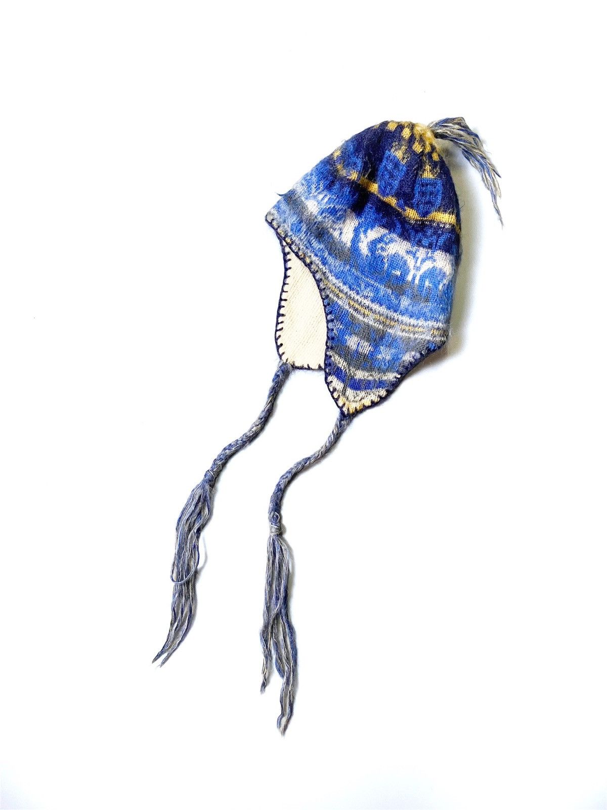 image of Vivienne Westwood Vintage Knit Beanie in Blue, Women's