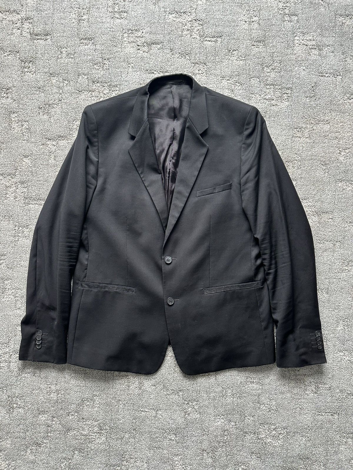 H&M × Versace Versace x H&M Black 100% Wool Worn Blazer Men's Suit Smoking Size 44R - 1 Thumbnail