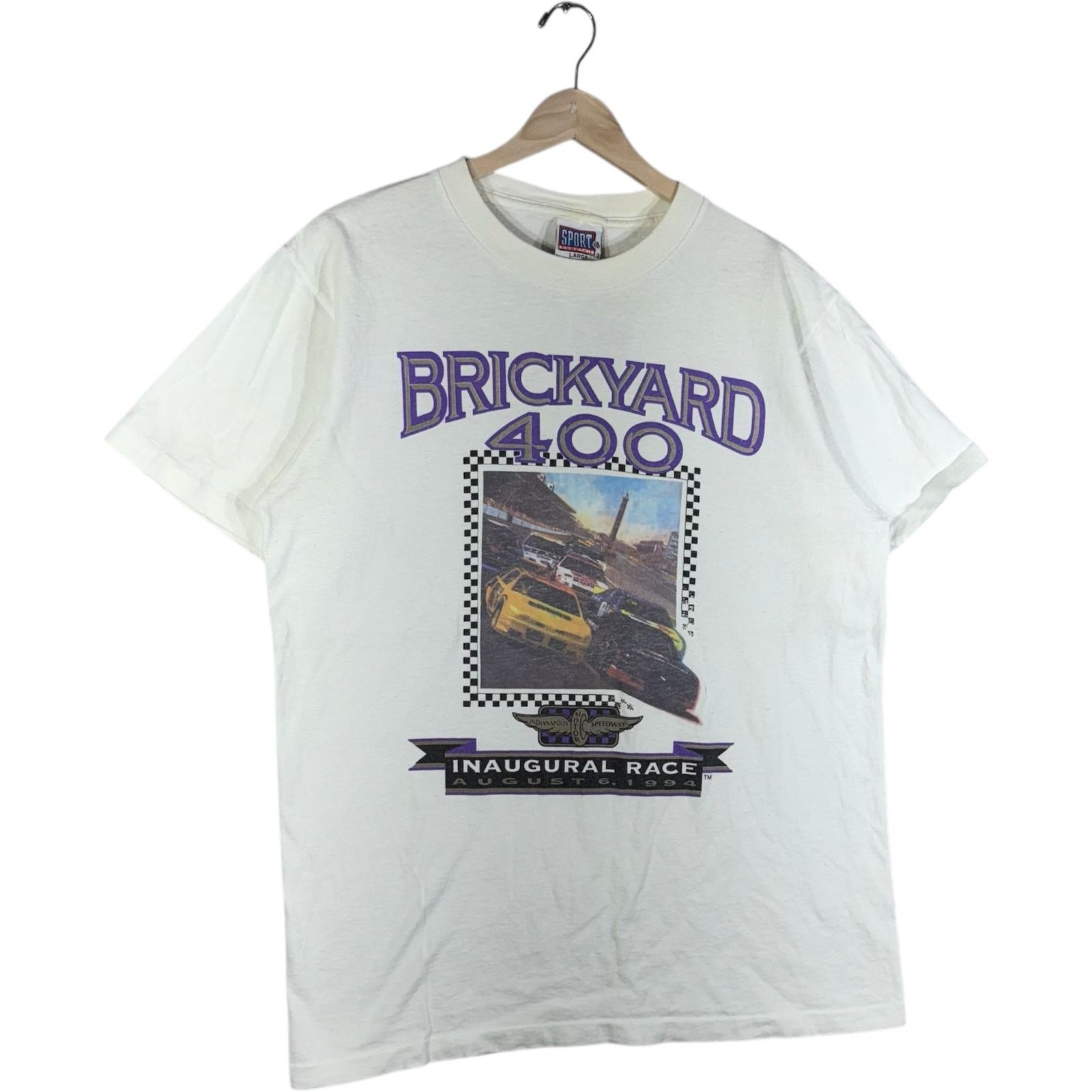 Vintage Vintage Brickyard 400 Inaugural Race NASCAR 90s Tee L Size US L / EU 52-54 / 3 - 4 Thumbnail