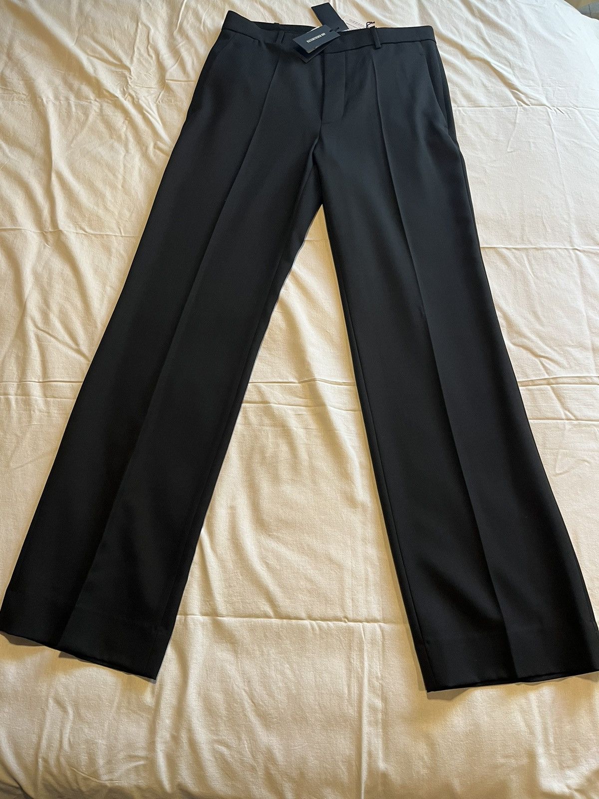 image of Ann Demeulemeester Black Wool Trees Trousers, Men's (Size 30)