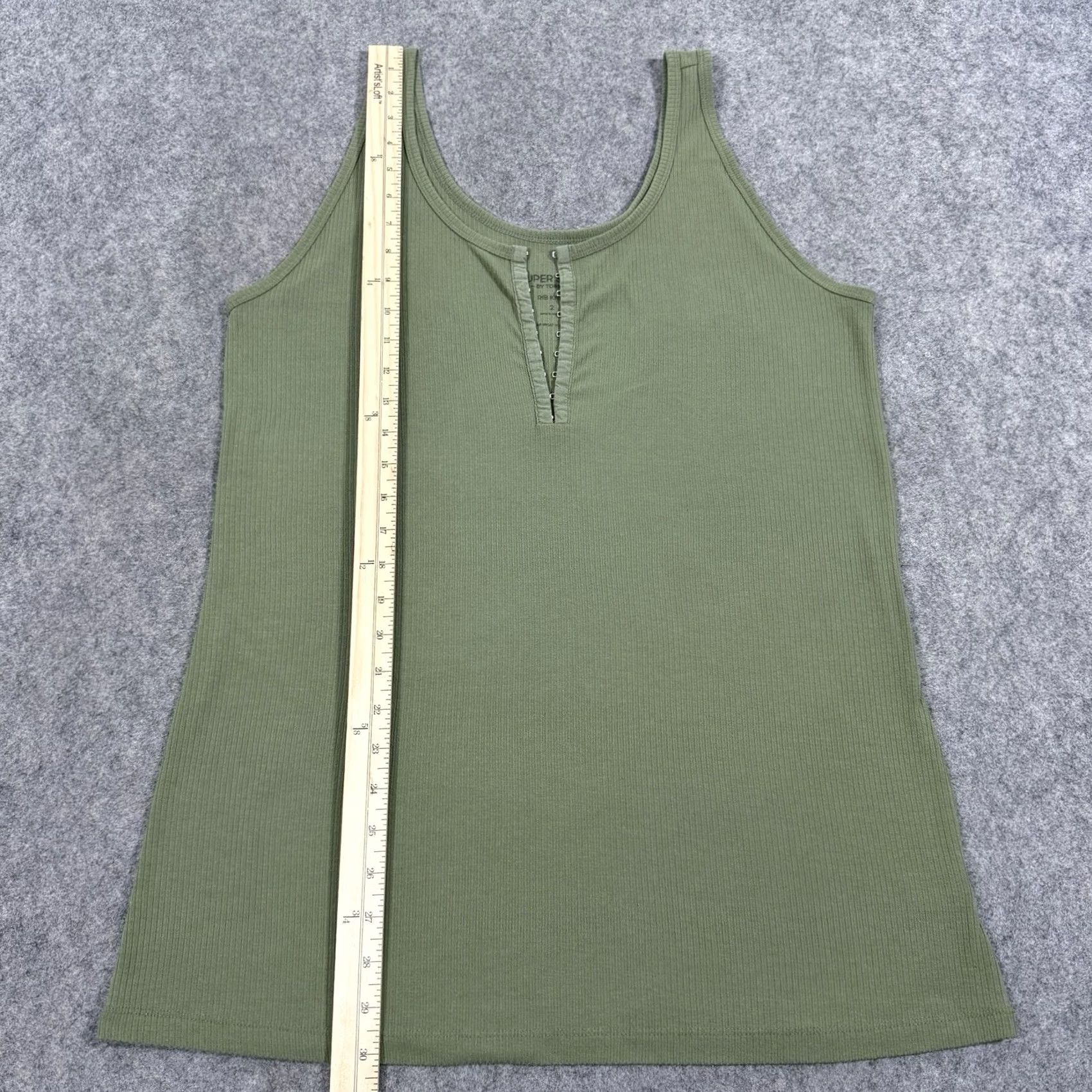 Torrid Torrid Green Tank Top Women's Size 2 Casual Pullover Rib Knit Stretch Super Soft Size XS / US 0-2 / IT 36-38 - 7 Thumbnail