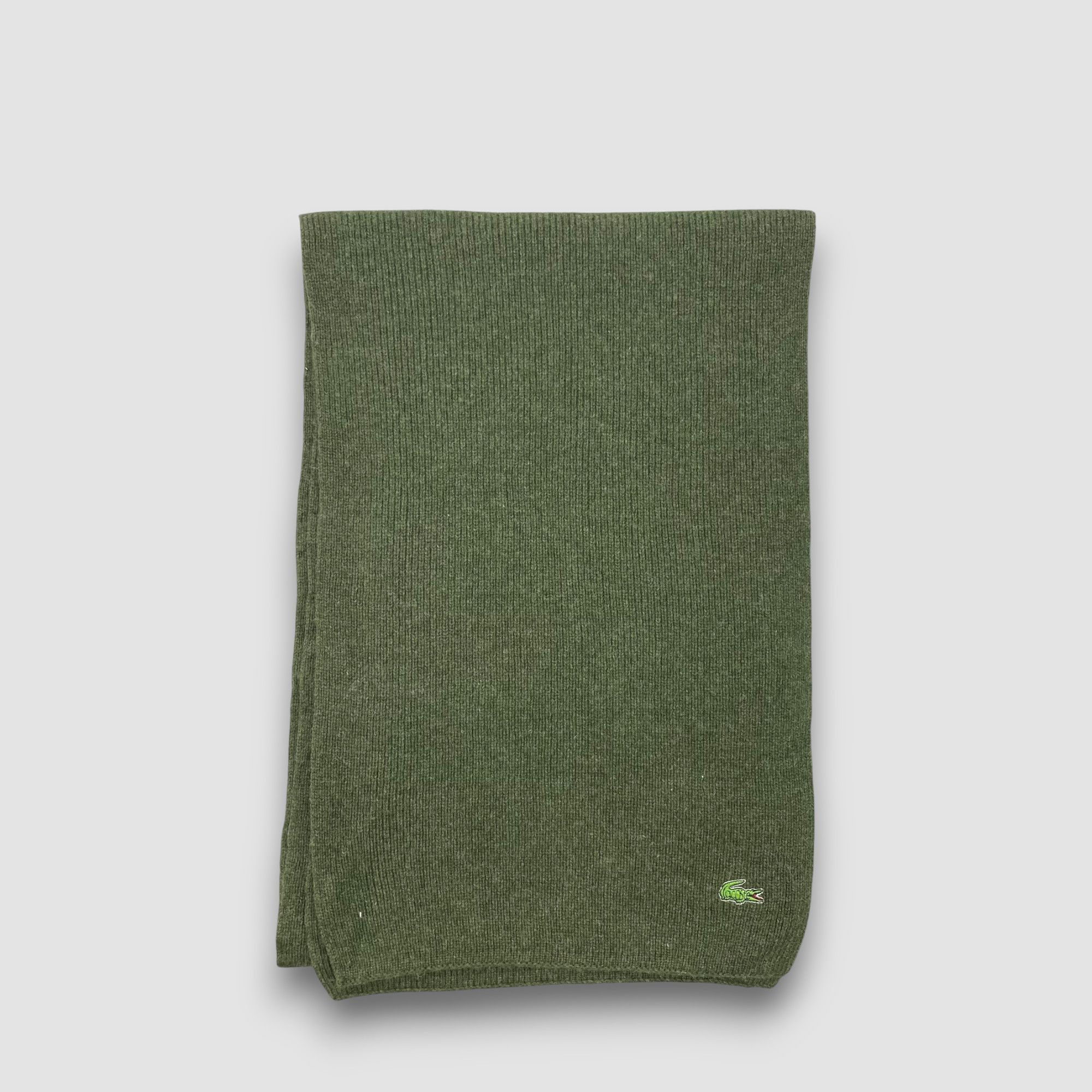 Lacoste Vintage Lacoste Scarf Muffler Wool Ribbed Knit Scarves Size ONE SIZE - 2 Thumbnail