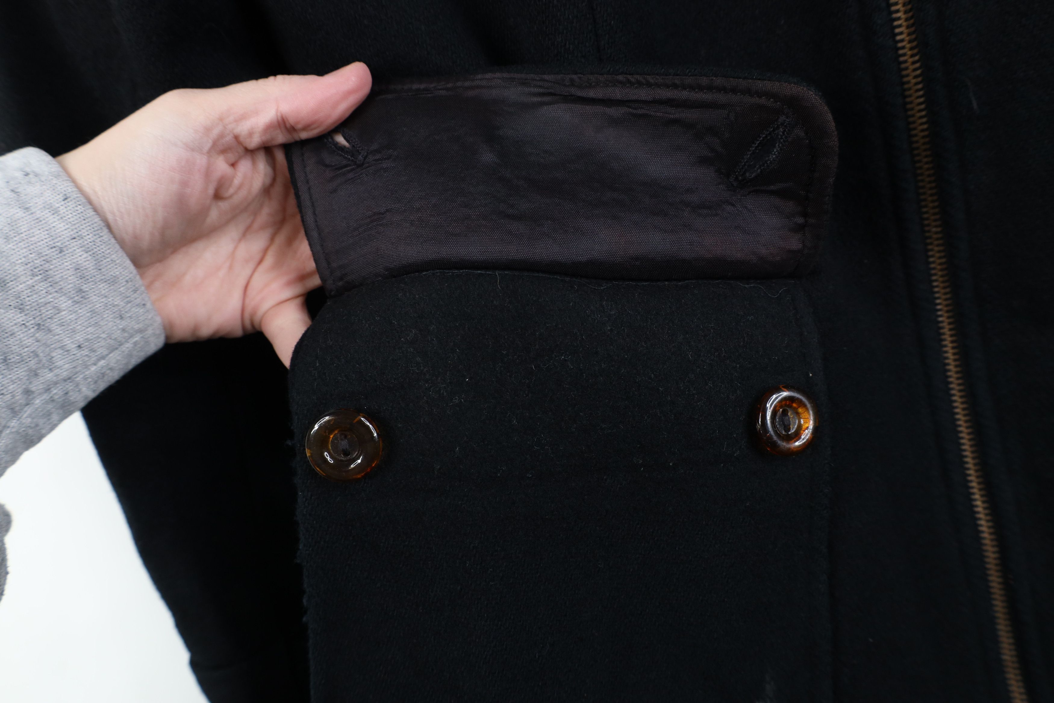 Vintage Vintage 70s Streetwear Wool Full Zip Duster Jacket USA Size M / US 6-8 / IT 42-44 - 8 Thumbnail