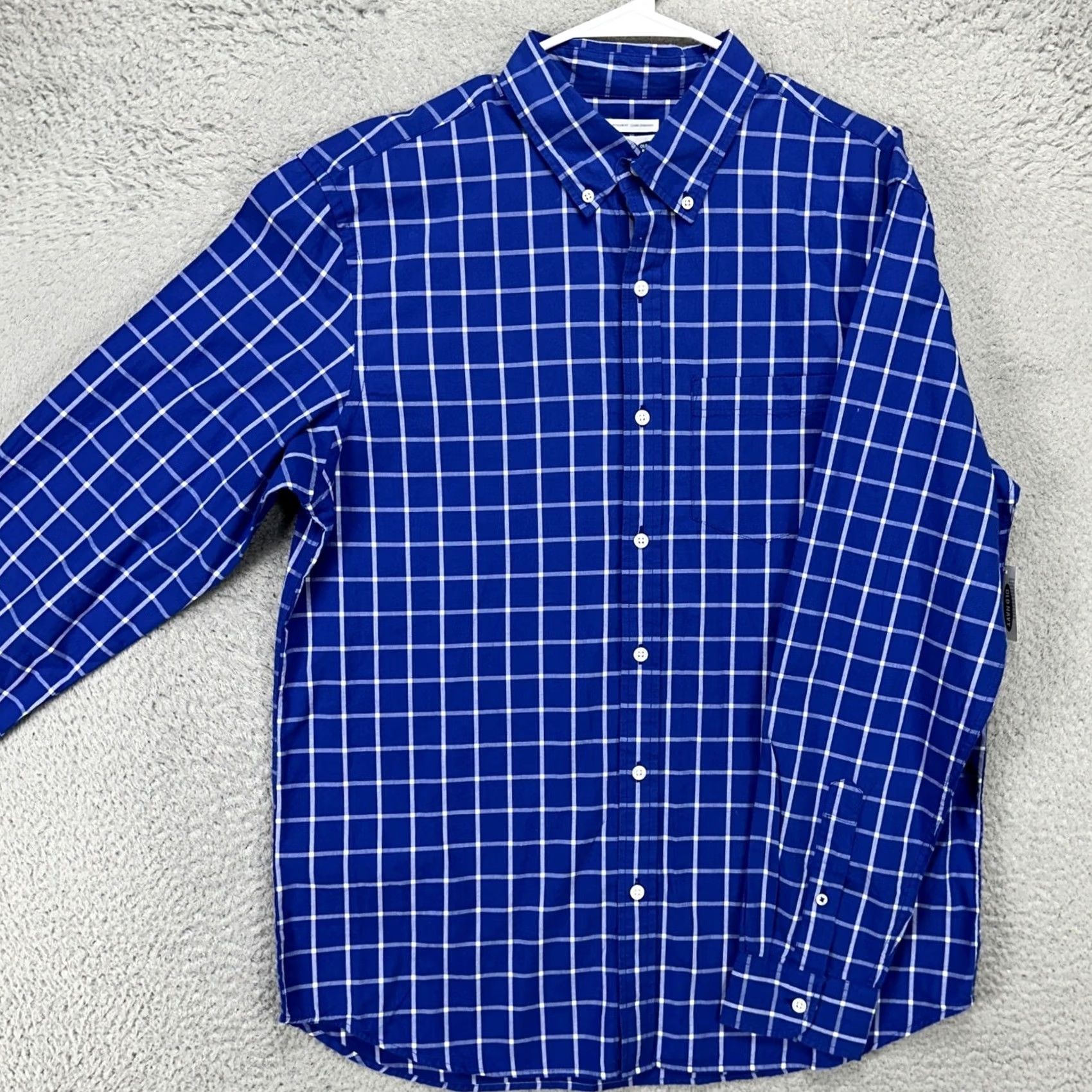 Old Navy VINTAGE Old Navy Shirt Button-Down Mens Large Blue Plaid Classic Regular Fit Casual NEW Size US L / EU 52-54 / 3 - 2 Thumbnail