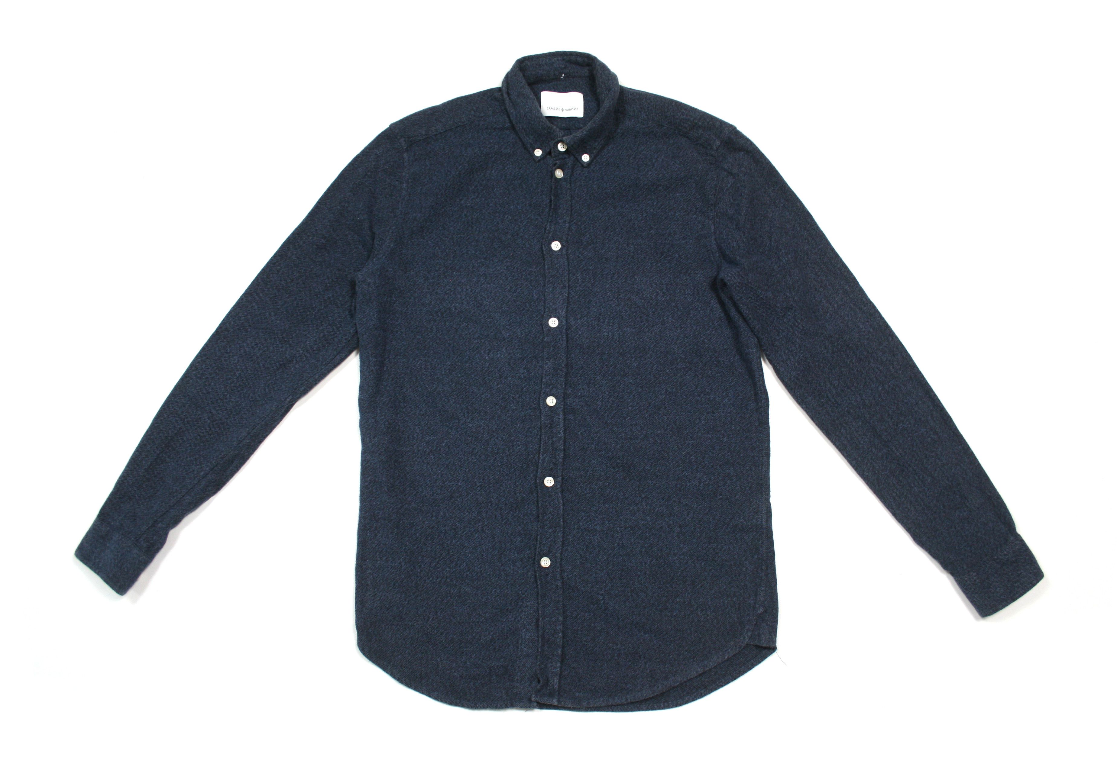 Samsoe Samsoe Navy Melange Soft Shirt Size US S / EU 44-46 / 1 - 1 Thumbnail