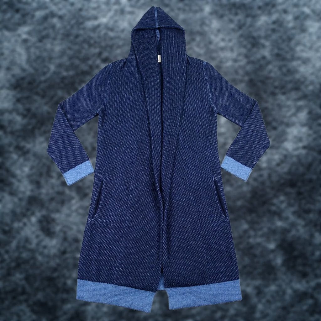 YOON YOON Cardigan Sweater Womens XS Blue Hooded Long Wool Cashmere Comfy Size XS / US 0-2 / IT 36-38 - 1 Thumbnail