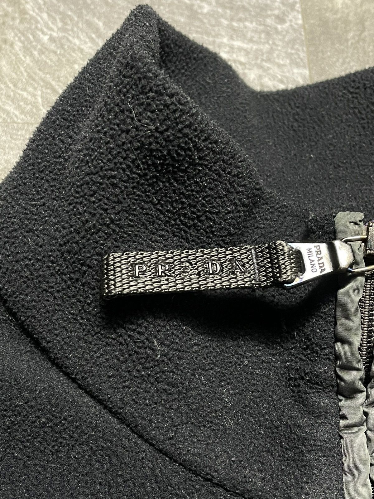 Prada Prada Vintage Black Nylon Fleece Jacket Zip Up Red Tab RARE Size US M / EU 48-50 / 2 - 5 Thumbnail