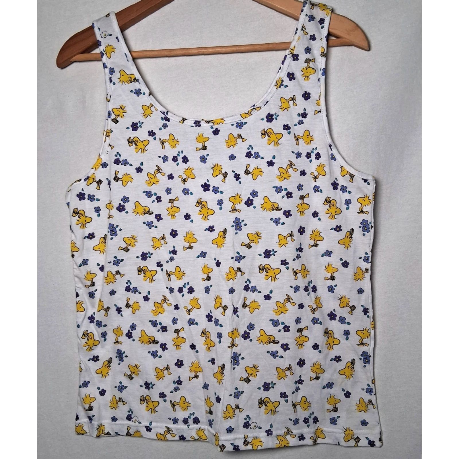 Peanuts VINTAGE Peanuts Snoopy Woodstock Tank Top Women M Purple Flowers Undershirt Size M / US 6-8 / IT 42-44 - 2 Thumbnail
