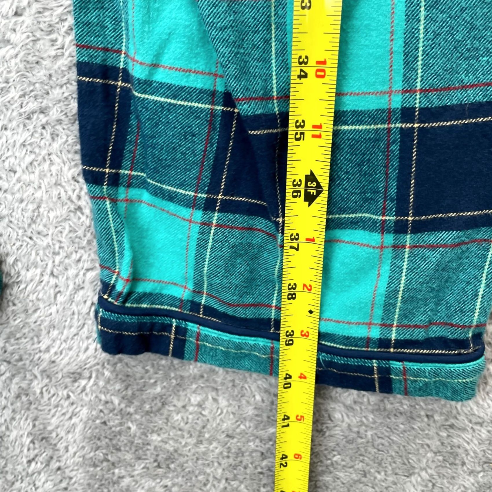 Lands' End Lands' End Pants Womens Medium Green Plaid Cotton Flannel Drawstring Pajama Bottoms Mens? Womens? Size 32" / US 10 / IT 46 - 5 Thumbnail