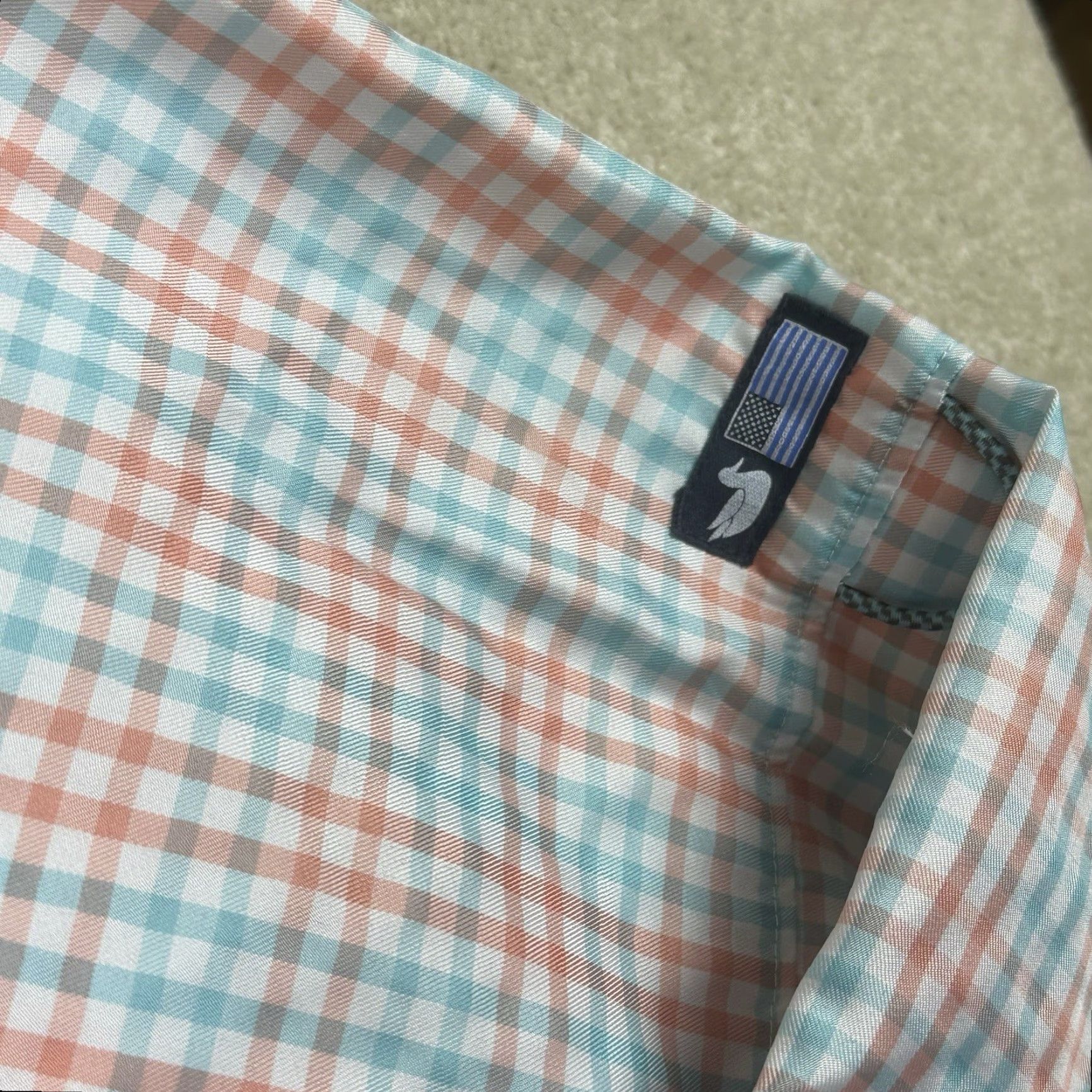 Vintage Southern Marsh Shirt Mens Large Blue Pink Check Field Tech Button Up NWOT Size US L / EU 52-54 / 3 - 5 Thumbnail
