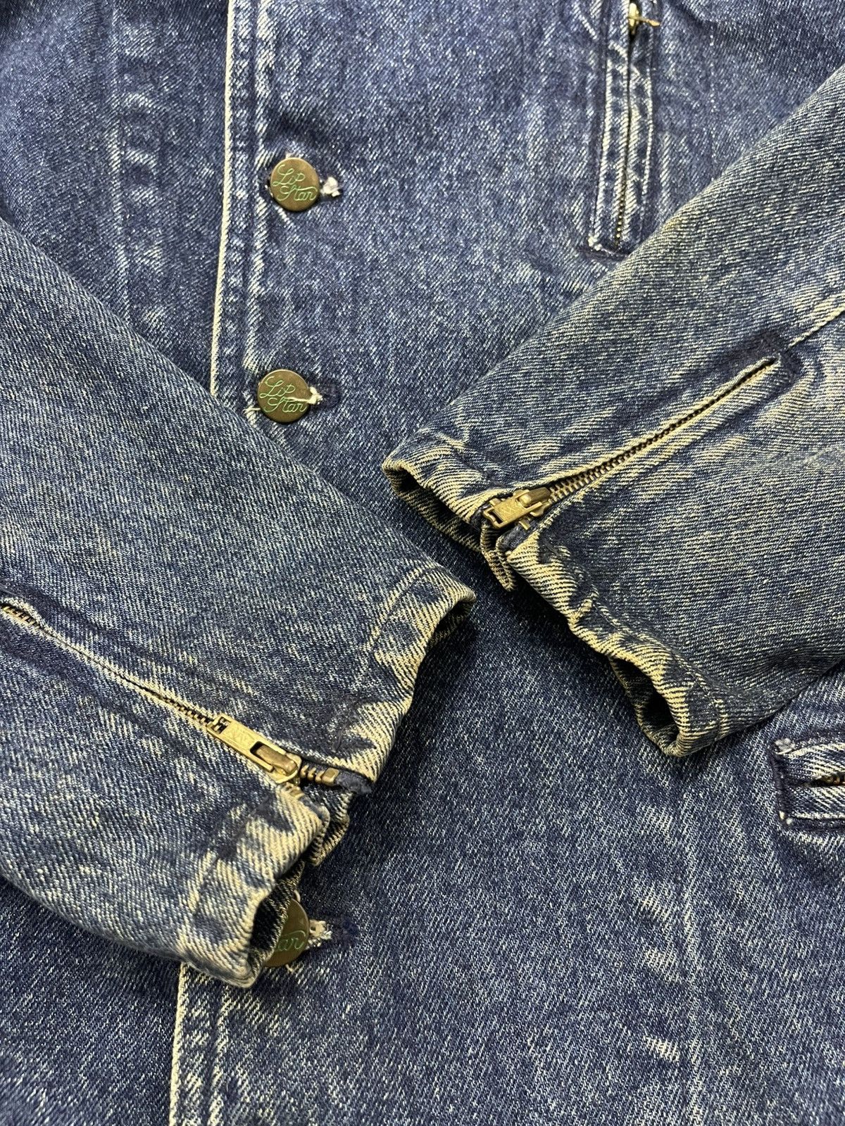 Japanese Brand Vintage Lipstar Double Collar Denim Jacket Size US M / EU 48-50 / 2 - 12 Thumbnail