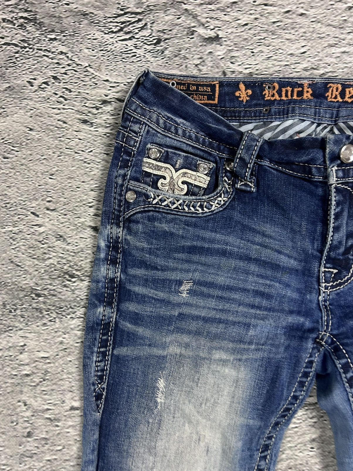 Rock Revival Rock Revival vintage rhinestone snakeskin jeans Y2K flared Size 27" / US 4 / IT 40 - 8 Thumbnail