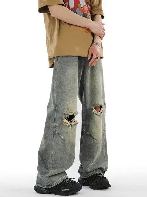 Vintage Norika x Maeda Light Blue High Street Vintage Loose Jeans Size US 32 / EU 48 - 2 Thumbnail