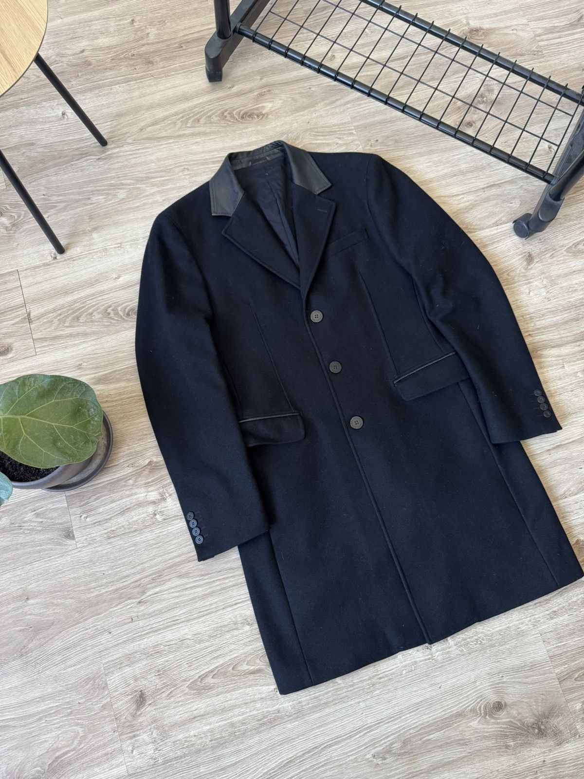 Versace Jeans Couture Versace Jeans Couture Wool Leather Coat Size US L / EU 52-54 / 3 - 3 Thumbnail