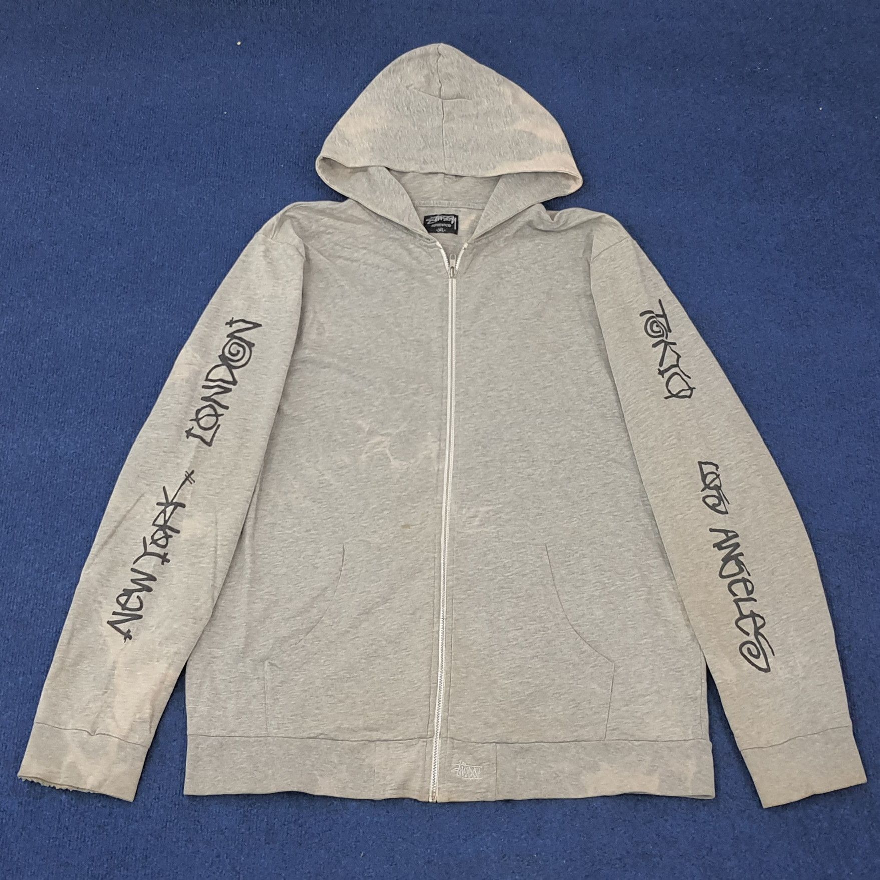Stussy × Vintage Vintage Stussy Authentic Signature Logo Zipper Hoodie Size US M / EU 48-50 / 2 - 3 Thumbnail