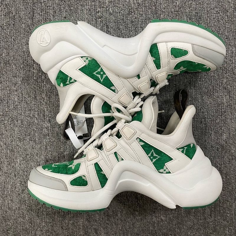 Louis Vuitton Louis Vuitton Archlight Sneakers in Green and White -2508 Size US 6 / IT 36 - 6 Thumbnail