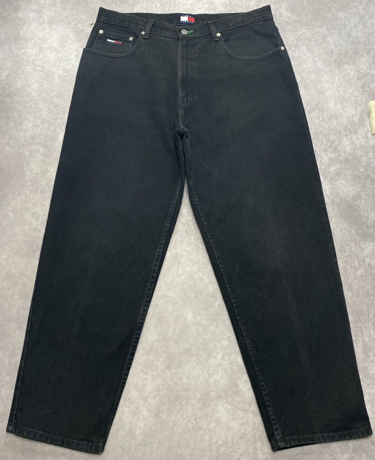 Tommy Jeans 90’s Vintage Tommy Jeans Baggy Fit Black Denim Jeans 36/30 Size US 36 / EU 52 - 1 Thumbnail