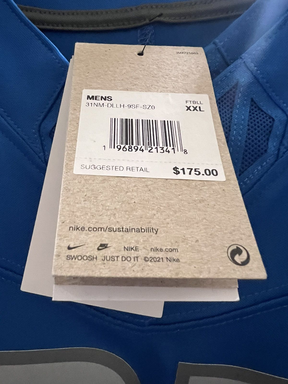 Nike 2023 Detroit Lions Vapor F.US.E. Limited Football Size US XXL / EU 58 / 5 - 10 Thumbnail