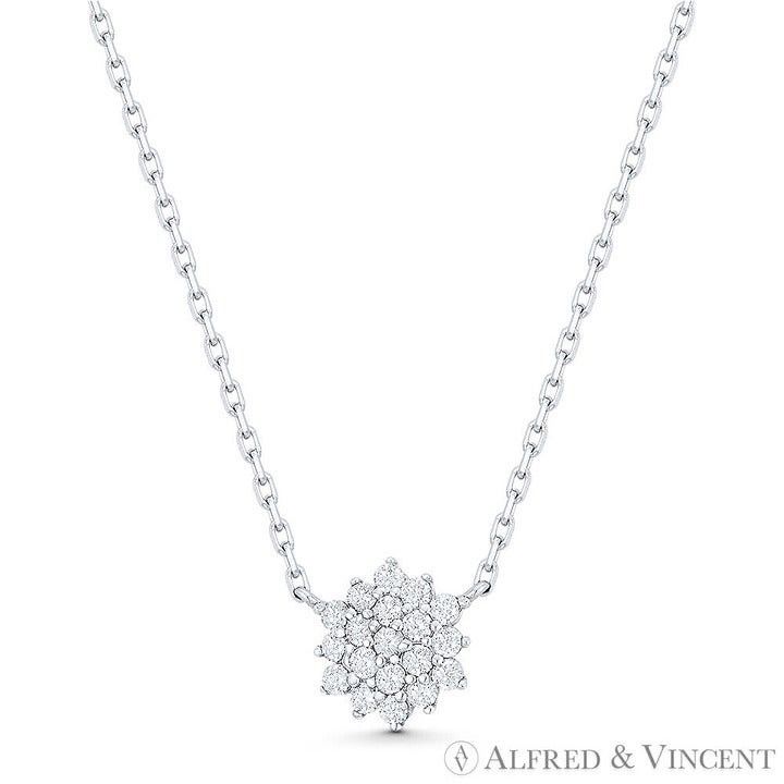 Other CZ Crystal Cluster Pendant Necklace in .925 Sterling Silver Size ONE SIZE - 1 Preview