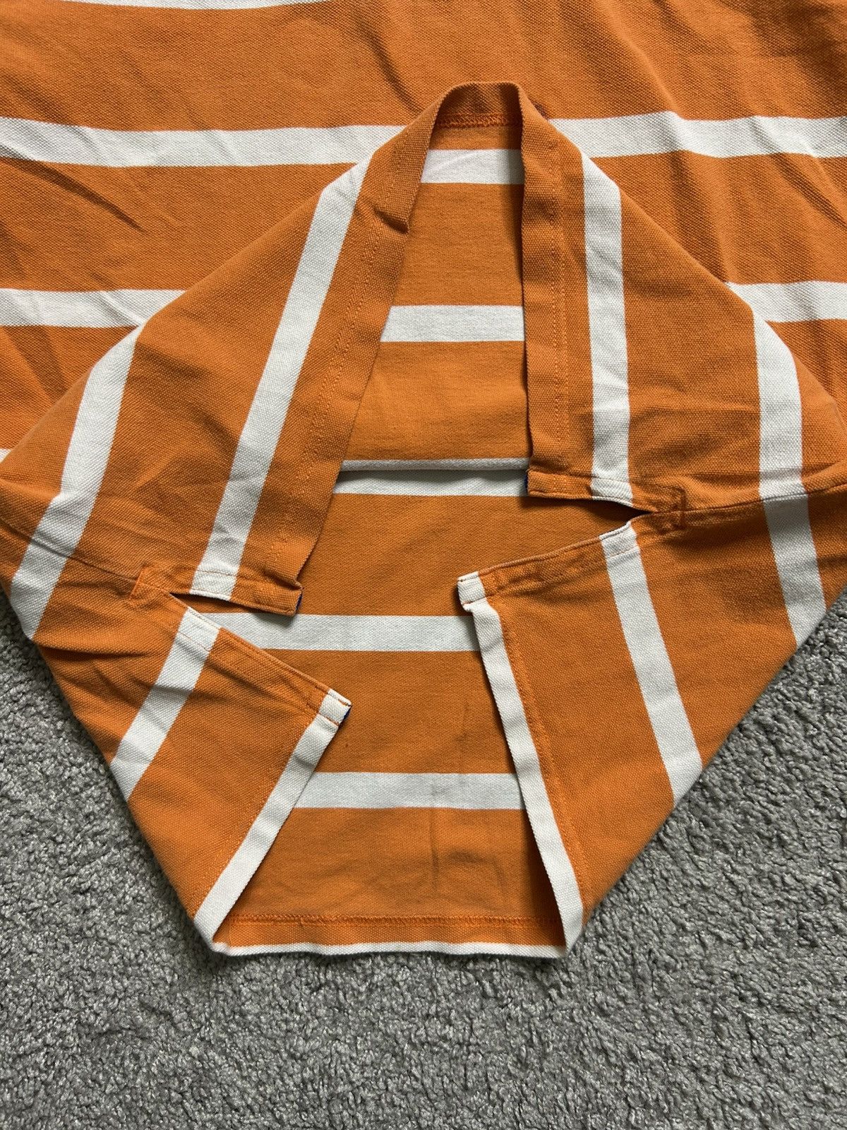 Polo Ralph Lauren Vintage 80s Polo Ralph Lauren Striped Rugby Orange Quilt Size US L / EU 52-54 / 3 - 6 Thumbnail