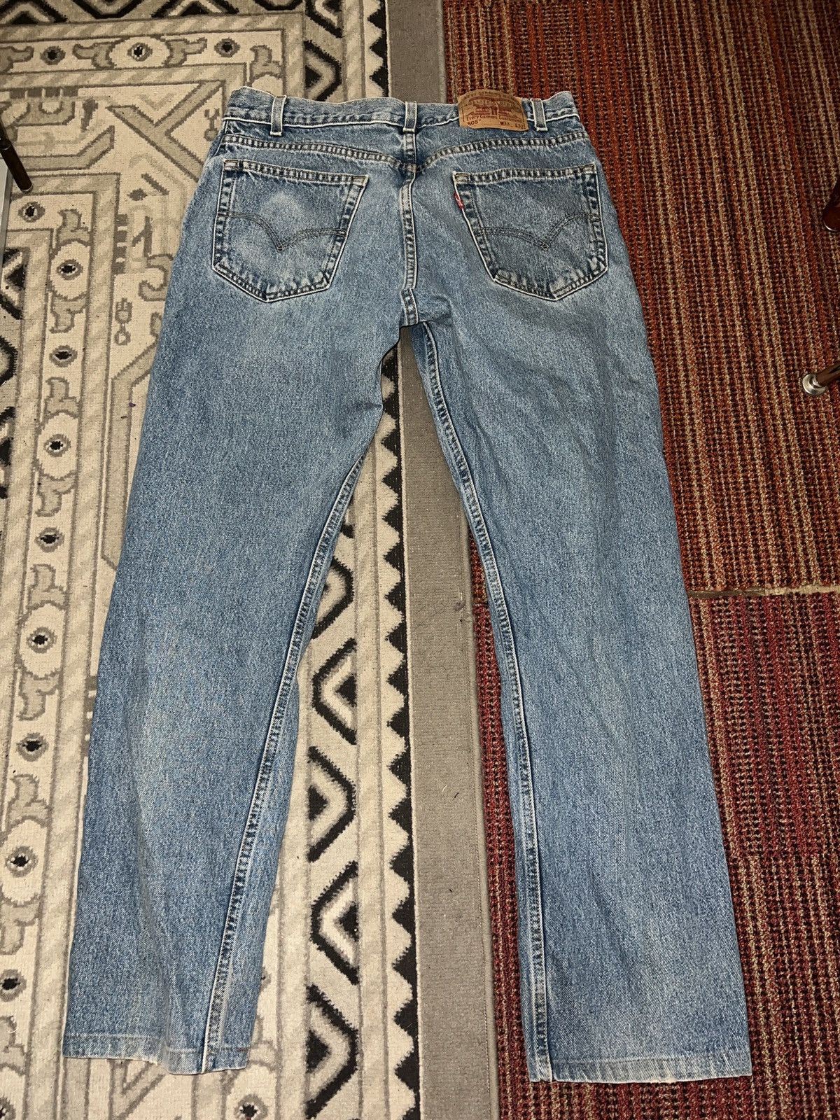 Levi's Vintage OOs Levis 505 Flare Distressed Grunge Denim Jeans Size US 33 - 2 Thumbnail