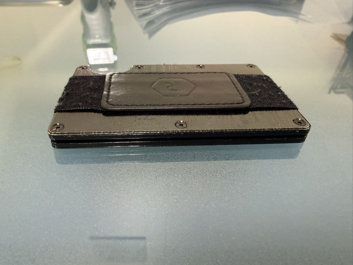 Other Ridge Black Damascus Stainless Steel Wallet w/ Leather Cash Size ONE SIZE - 15 Thumbnail