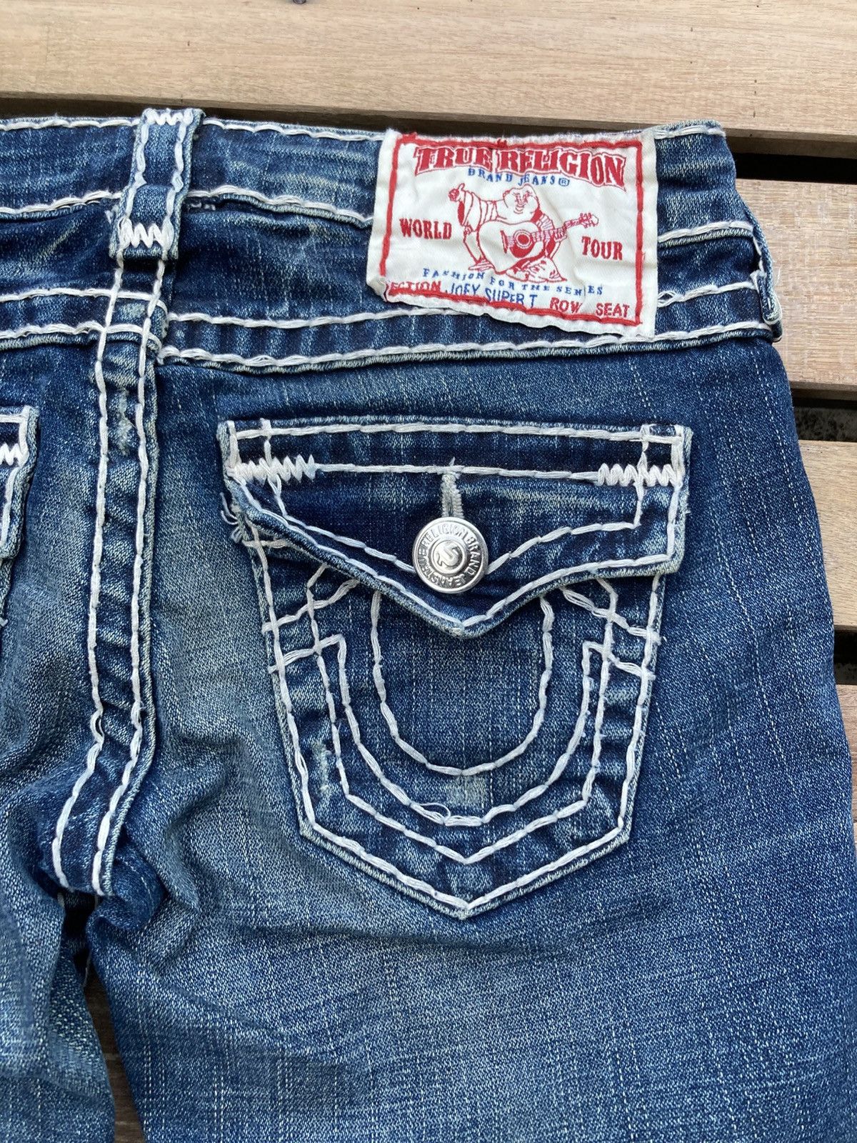 True Religion Y2K True Religion Flare Blue Jeans Size 28" / US 6 / IT 42 - 17 Thumbnail
