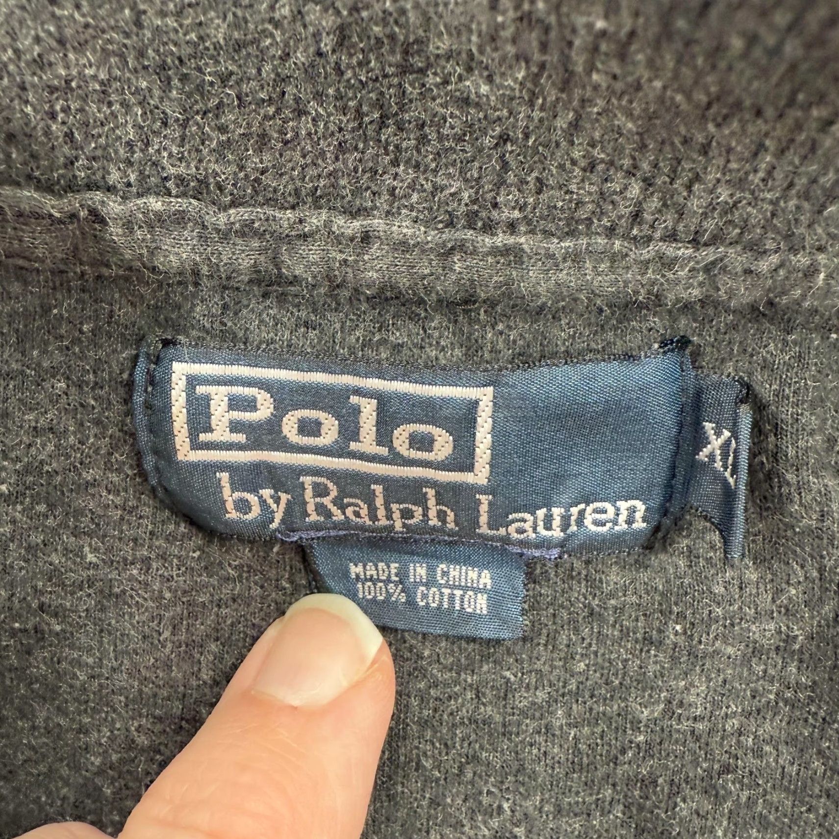 Polo Ralph Lauren Polo Ralph Lauren Sweater Mens XL Gray Quarter Zip Mockneck Pony Logo Cotton Size US XL / EU 56 / 4 - 5 Thumbnail