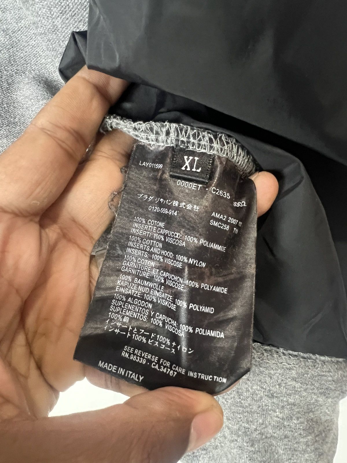 Prada Prada Technical Cotton Zip-Up Hoodie Size US XL / EU 56 / 4 - 18 Thumbnail