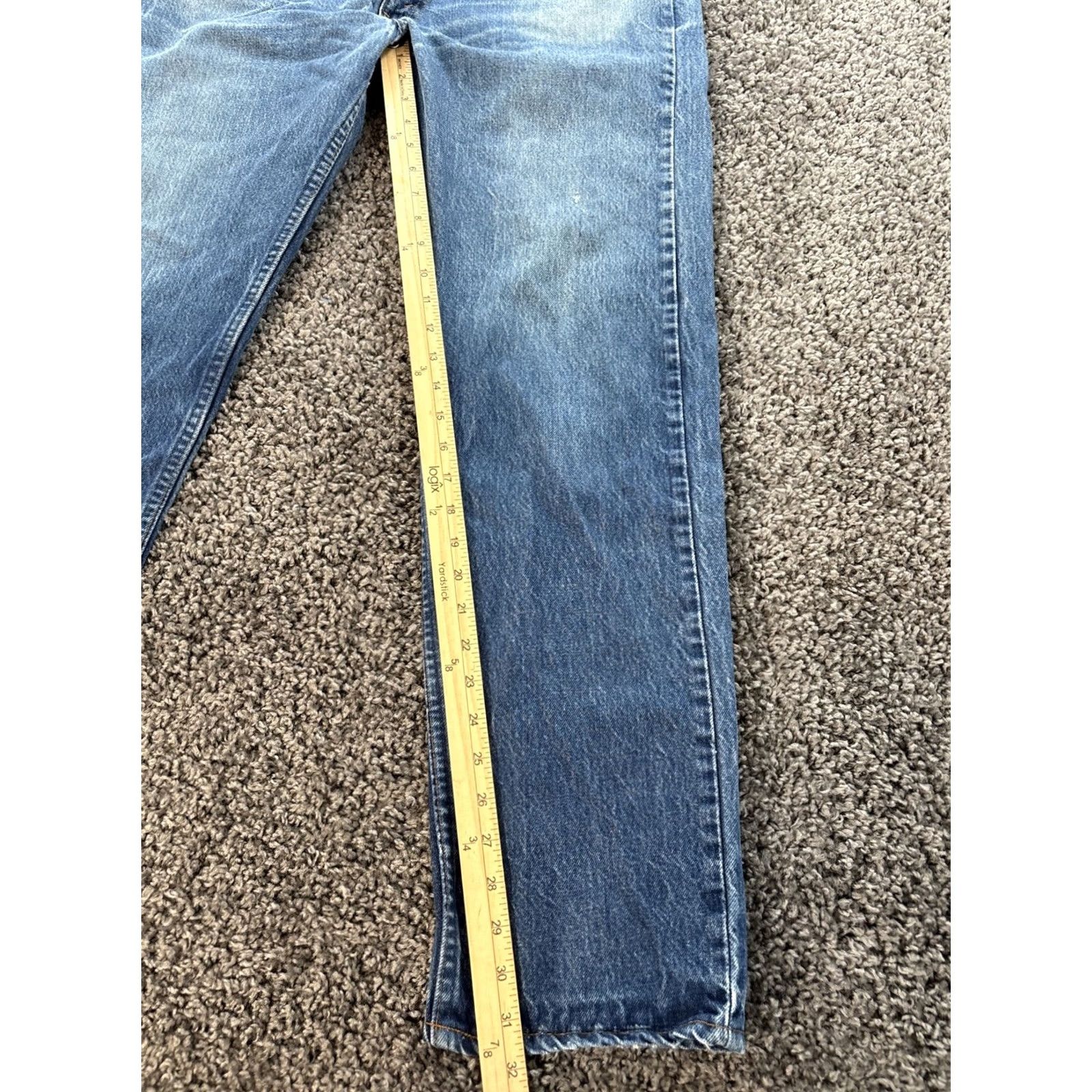 Levi's VINTAGE Levi's 550 Jeans Mens 38x32 Relaxed Tapered 90s Orange Tab Thrashed Med Jeans Mens Blue 90s Bohemian Grunge Festival Southwestern USA Levi's Size US 38 / EU 54 - 2 Thumbnail