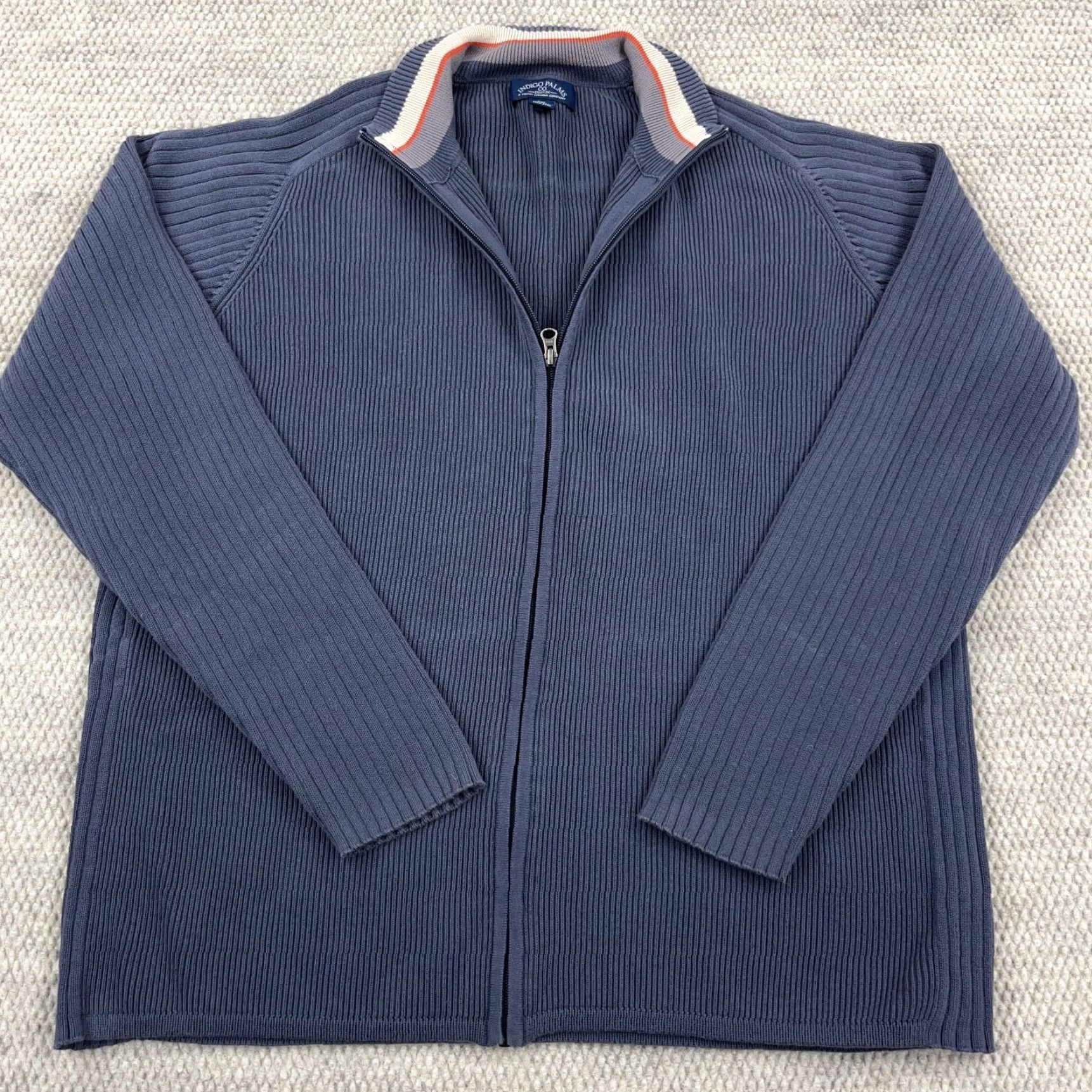 Tommy Bahama Tommy Bahama Sweater Men 2XL Gray Full Zip Indigo Palms Kint Jacket Ribbed Knit Style Classic Modern Casual Vintage? Size US XXL / EU 58 / 5 - 2 Thumbnail