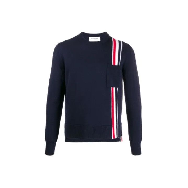 Thom Browne Thom Browne Navy Stripe Knit Sweater for Men Size US M / EU 48-50 / 2 - 1 Thumbnail