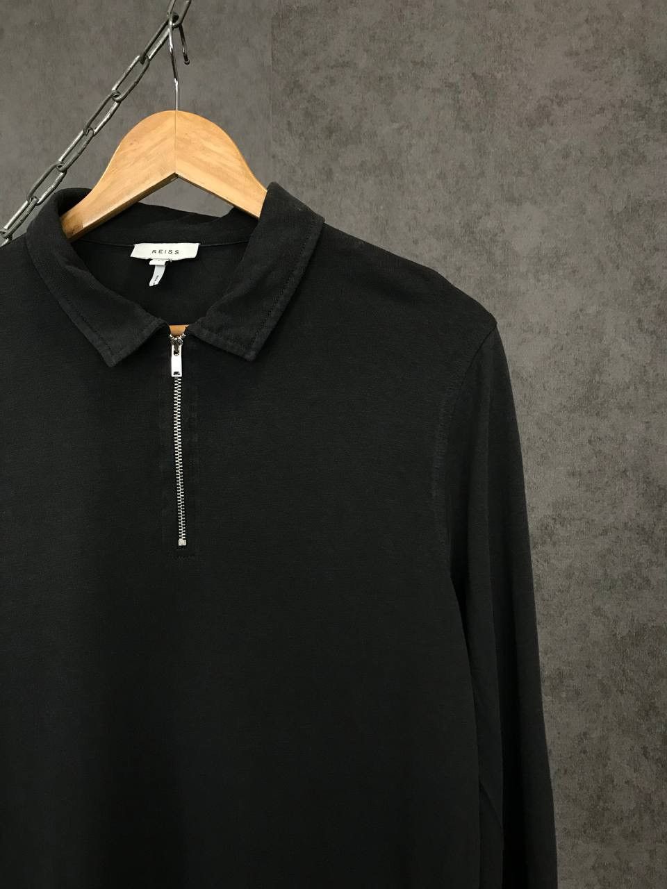 Designer Reiss designer 1/3 zip polo longsleeve Size US M / EU 48-50 / 2 - 2 Thumbnail
