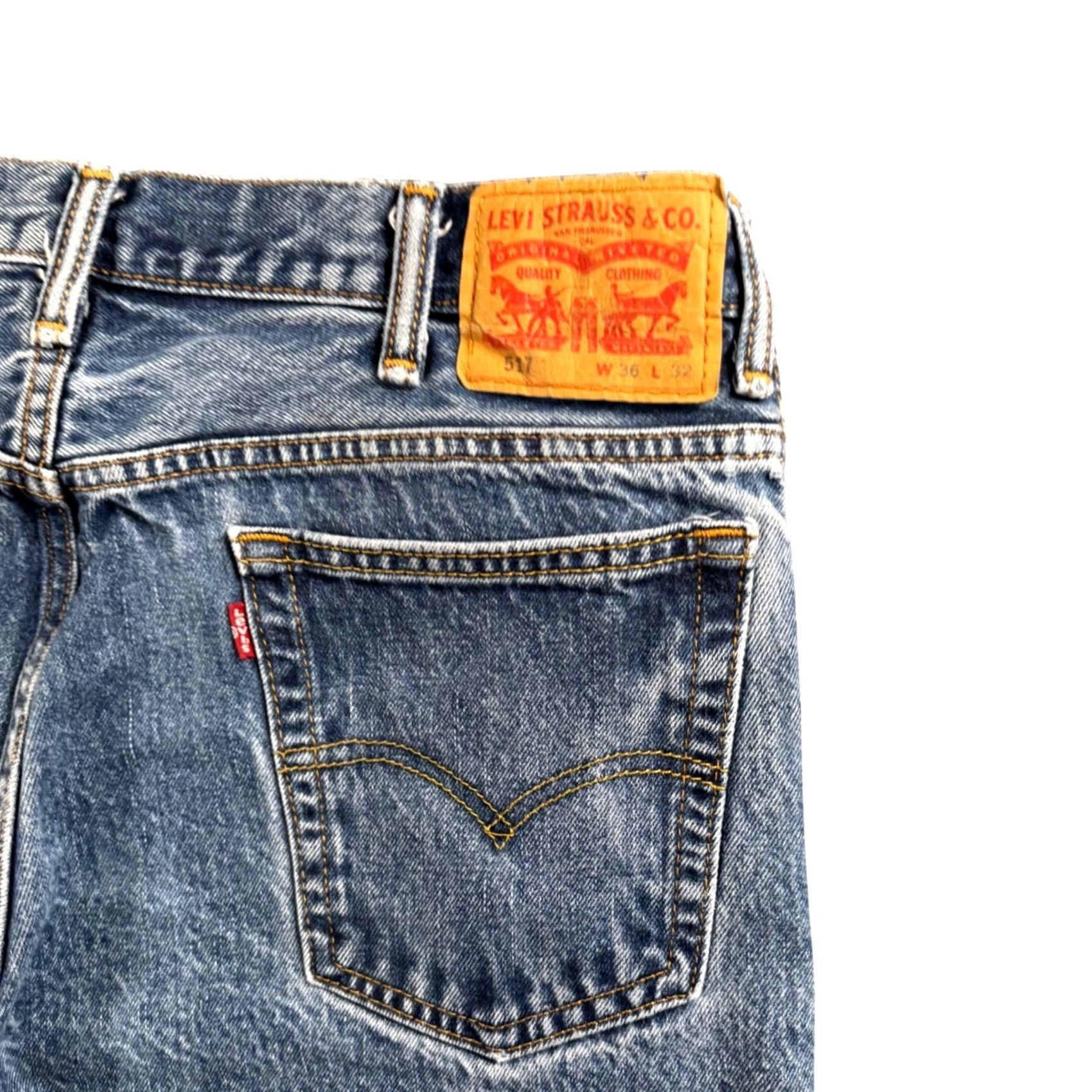 Levi's Levi's 517 Jeans Men 36x30 Bootcut Workwear Western Denim Distressed Size US 36 / EU 52 - 4 Thumbnail