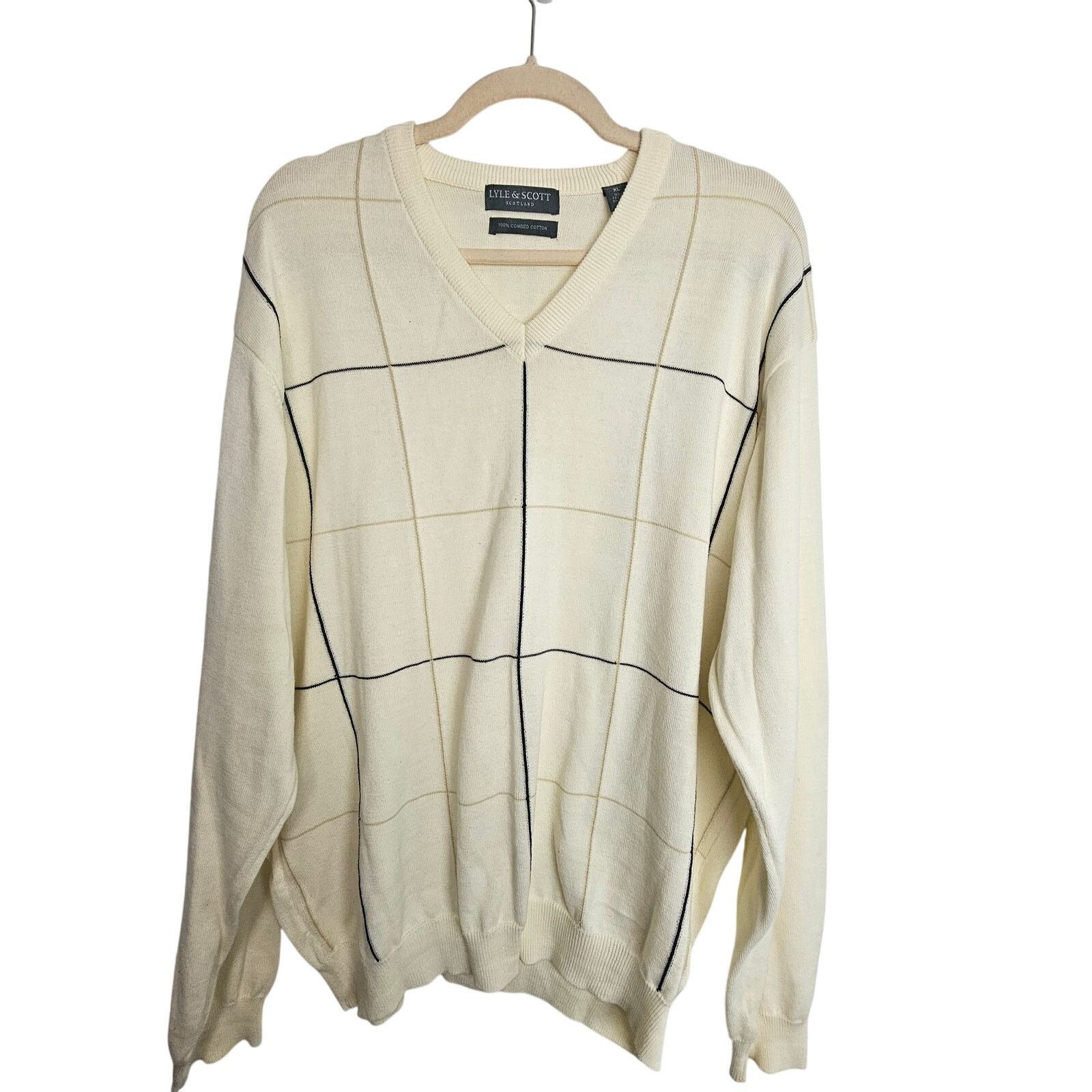 Lyle & Scott Lyle & Scott Scotland Sweater Pullover Sweater Ivory Men XL Size US XL / EU 56 / 4 - 1 Thumbnail